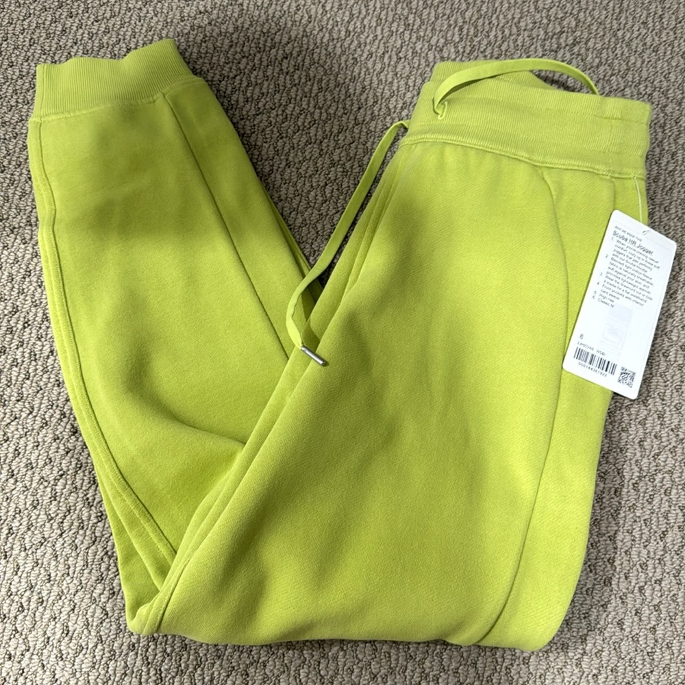 lululemon athletica Neon Lime Track Joggers